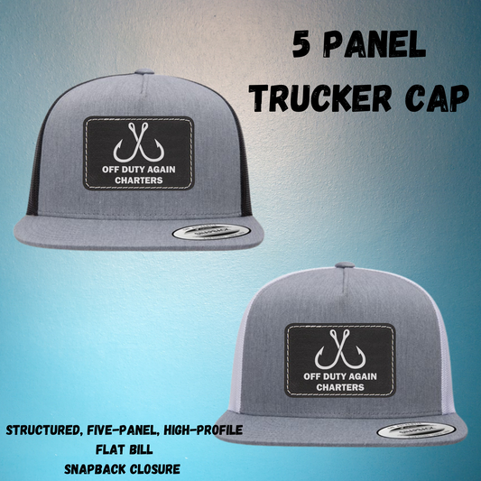 5 Panel Trucker Cap with Laser Engraved Patch