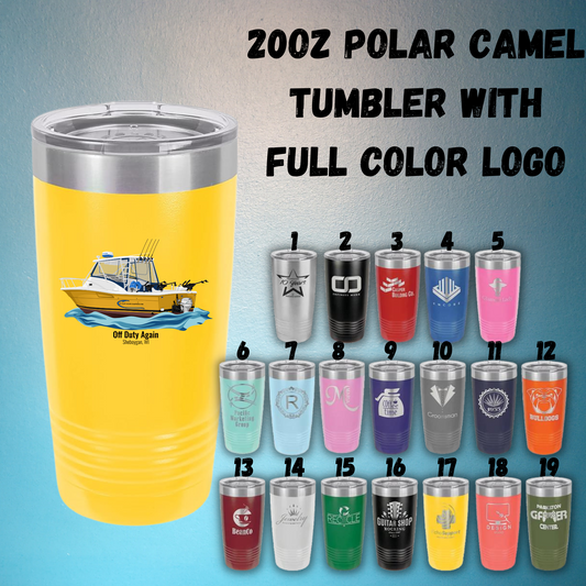 20oz Polar Camel Tumbler with Full ColorDesign
