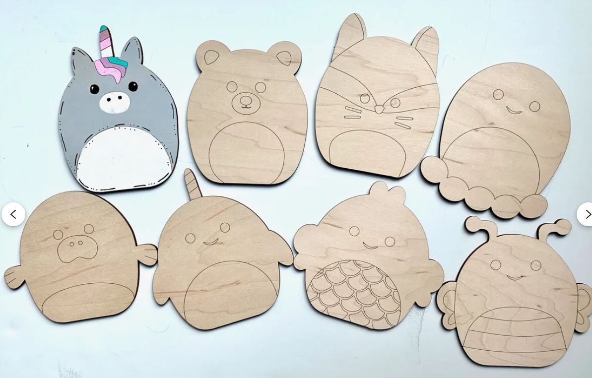 Plushy Pal Paint Kit Mini's (Set of 8) Design 2