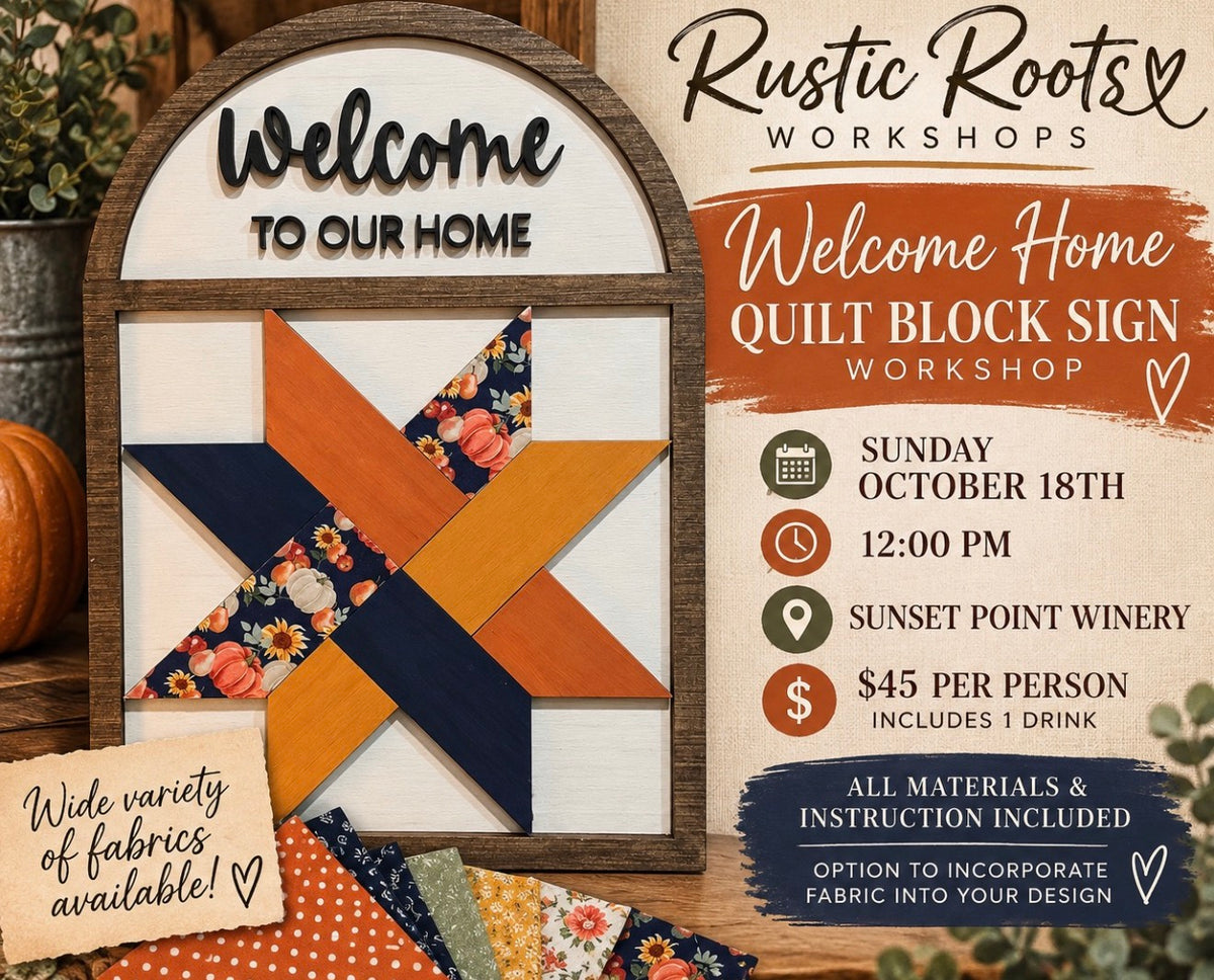Welcome Home Quilt Block Sign