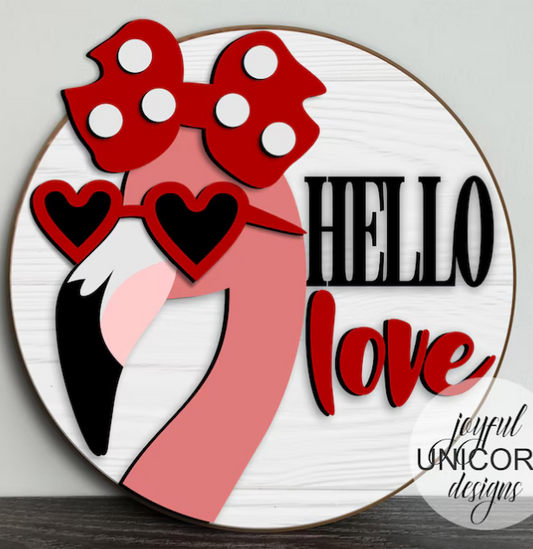 Hello Love Flamingo