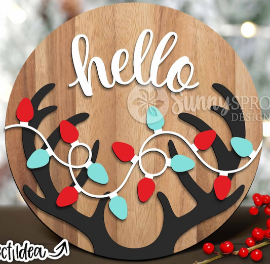 Hello Reindeer Antlers