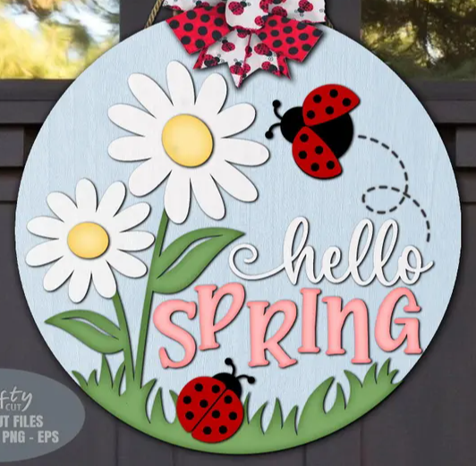 Hello Spring Ladybug