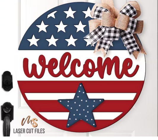 Patriotic Barn Welcome