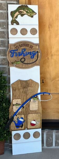 I'd Rather Be Fishing Porch Leaner
