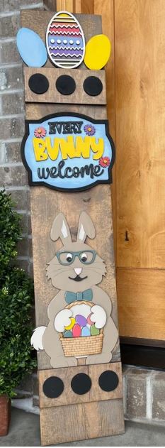 Every Bunny Welcome Porch Leaner