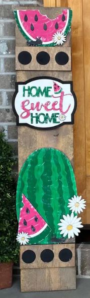 Home Sweet Home Watermelon Porch Leaner