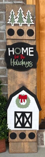 Home For The Holidays Barn Porch Leaner