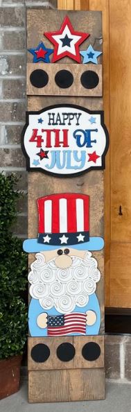 Happy 4th Of July Uncle Sam Porch Leaner