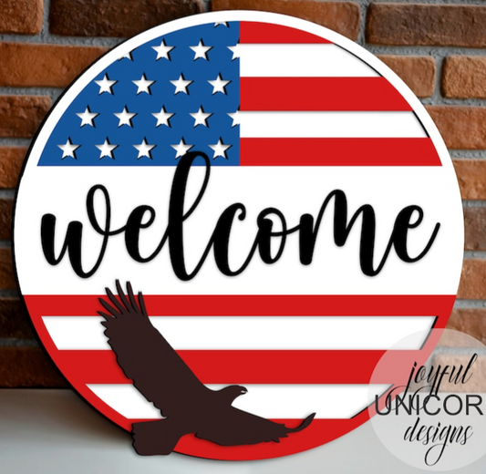 Welcome Patriotic Eagle