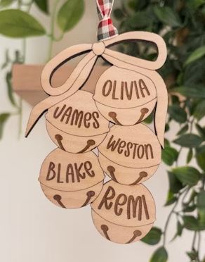 Jingle Bells Ornament (Up to 12 Names)